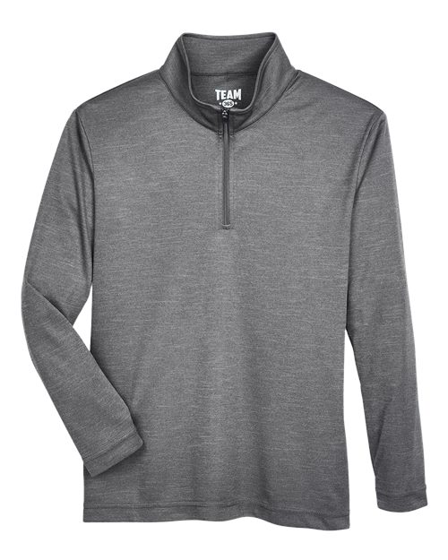 Load image into Gallery viewer, Team 365 TT31HY Youth Zone Sonic Heather Performance Quarter-Zip Pullover - Dark Grey Heather
