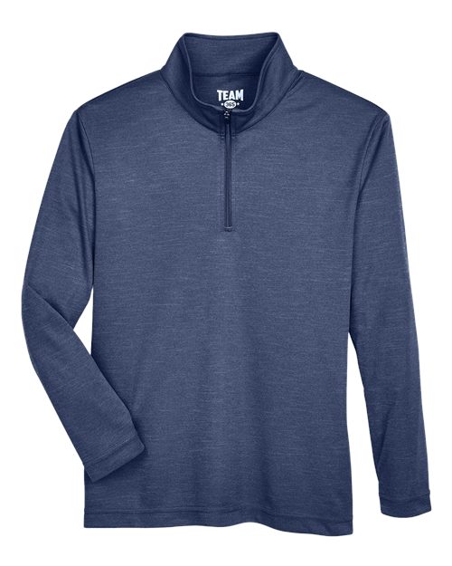Load image into Gallery viewer, Team 365 TT31HY Youth Zone Sonic Heather Performance Quarter-Zip Pullover - Sport Dark Navy Heather
