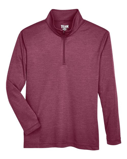 Load image into Gallery viewer, Team 365 TT31HY Youth Zone Sonic Heather Performance Quarter-Zip Pullover - Sport Maroon Heather
