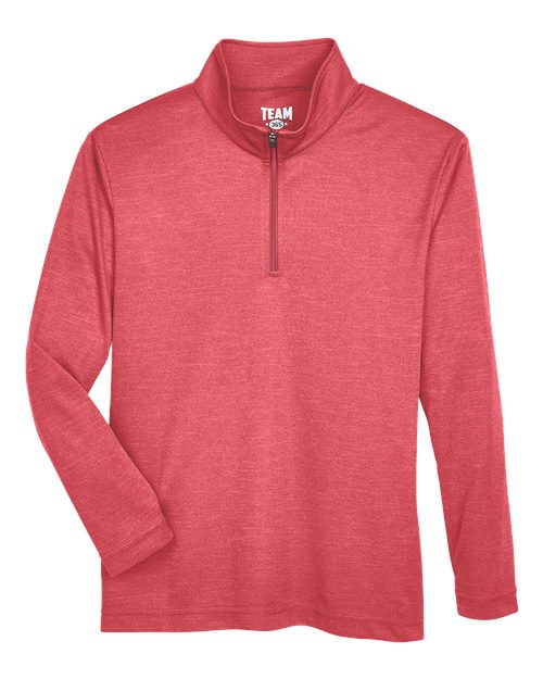 Load image into Gallery viewer, Team 365 TT31HY Youth Zone Sonic Heather Performance Quarter-Zip Pullover - Sport Red Heather
