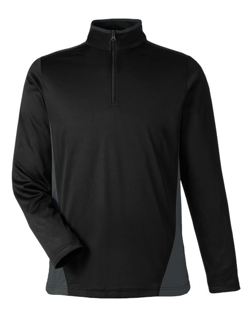 Load image into Gallery viewer, Harriton M786 Men's Flash Snag Protection Plus IL Colorblock Quarter-Zip Pullover - Black/ Dark Charcoal

