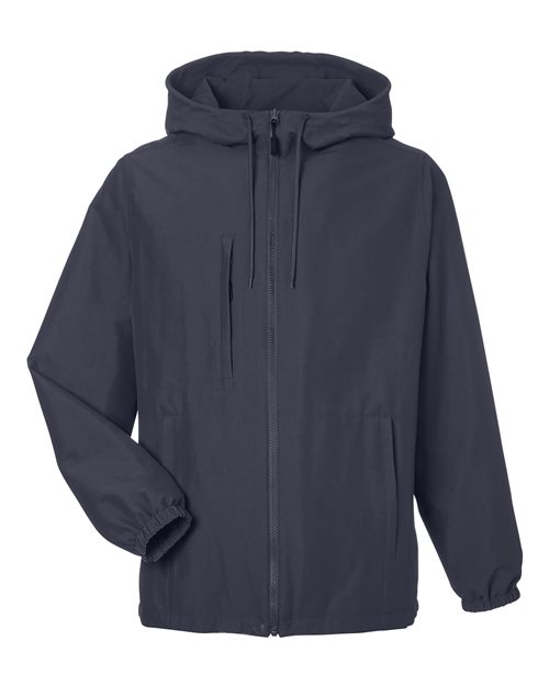 Harriton M73 Unisex Flex Twill Hooded Jacket - Dark Charcoal