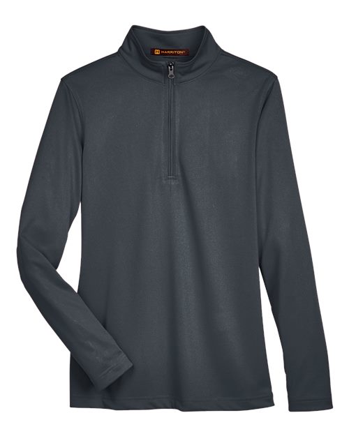 Load image into Gallery viewer, Harriton M748W Women's Advantage Snag Protection Plus Quarter-Zip Pullover - Dark Charcoal
