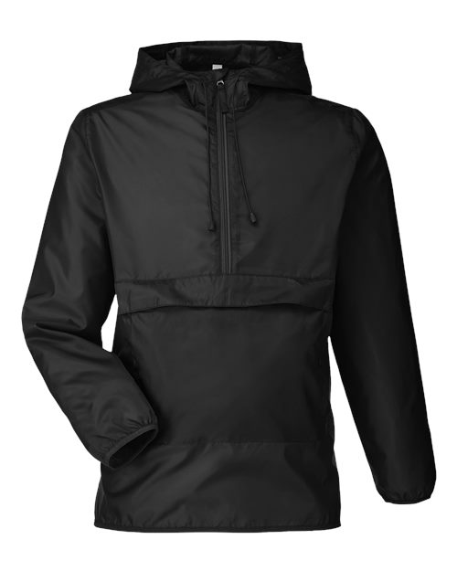 Load image into Gallery viewer, Team 365 TT77 Unisex Zone Protect Packable Anorak Jacket - Black
