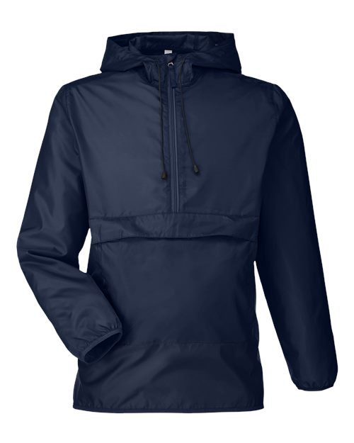 Team 365 TT77 Unisex Zone Protect Packable Anorak Jacket - Sport Dark Navy