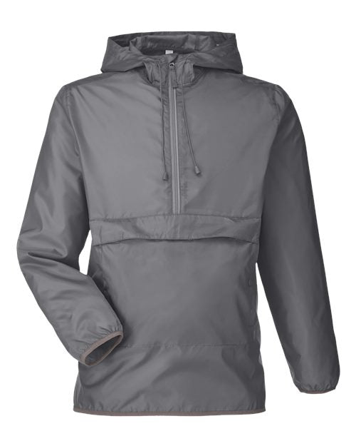 Load image into Gallery viewer, Team 365 TT77 Unisex Zone Protect Packable Anorak Jacket - Sport Graphite
