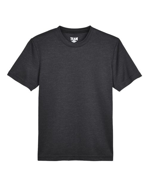 Team 365 TT11HY Youth Sonic Heather Performance T-Shirt - Black Heather
