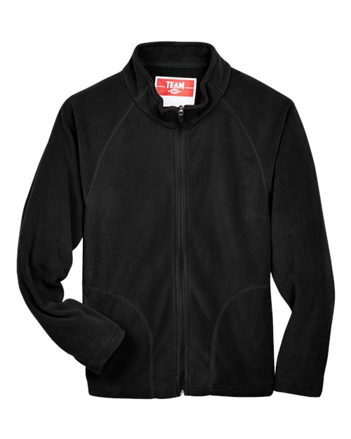 Load image into Gallery viewer, Team 365 TT90Y Youth Campus Microfleece Jacket - Black
