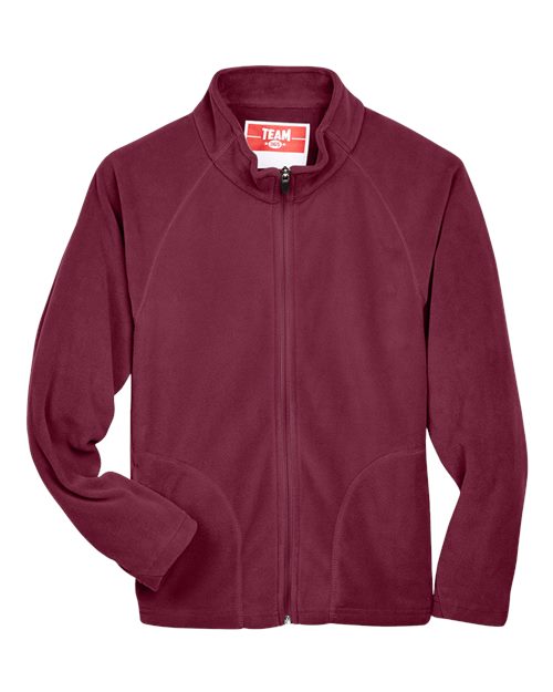 Team 365 TT90Y Youth Campus Microfleece Jacket - Sport Maroon
