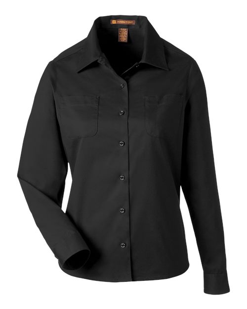 Harriton M585LW Women's Advantage IL Workshirt - Black