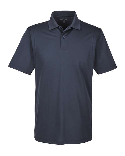 Harriton M354 Men's Micro Piqué Polo - Navy