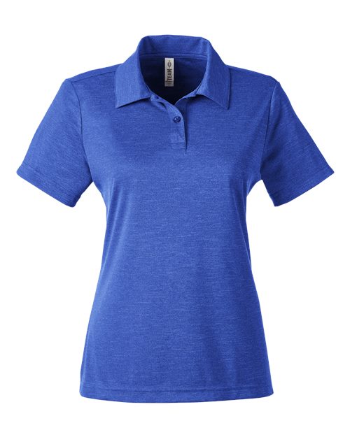Team 365 TT51HW Women's Zone Sonic Heather Performance Polo - Sport Royal Heather