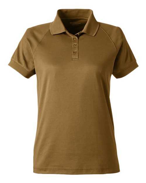 Harriton M208W Women's Charge Snag and Soil Protect Polo - Coyote Brown