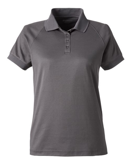 Harriton M208W Women's Charge Snag and Soil Protect Polo - Dark Charcoal