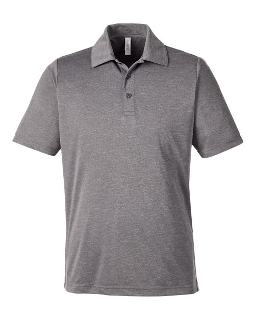 Team 365 TT51H Men's Zone Sonic Heather Performance Polo - Dark Grey Heather