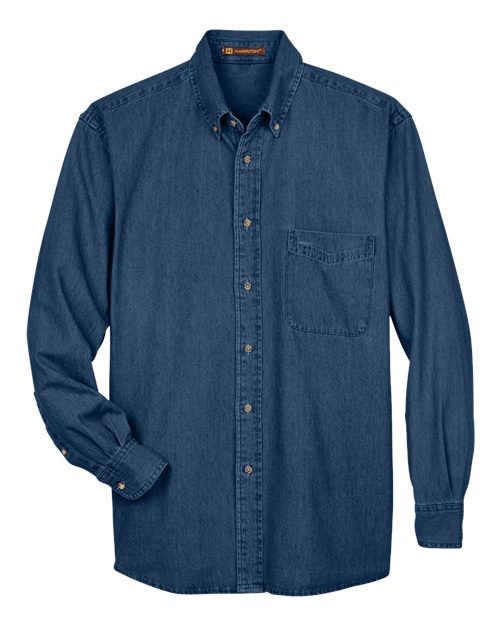 Load image into Gallery viewer, Harriton M550 Men's Denim Shirt - Dark Denim
