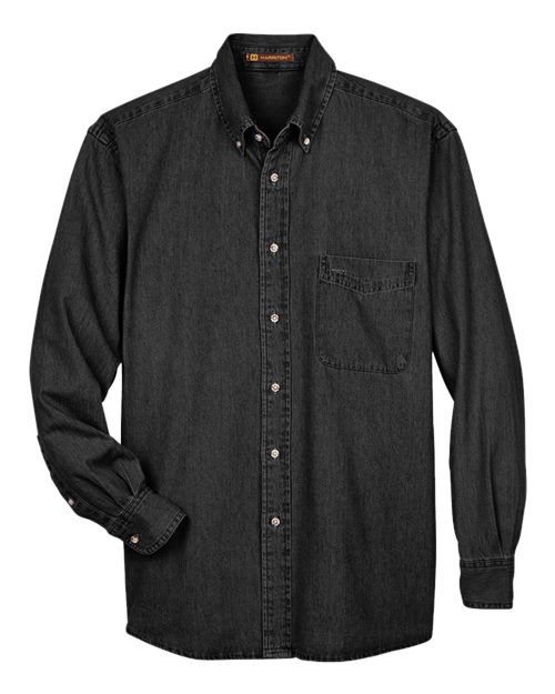 Load image into Gallery viewer, Harriton M550 Men's Denim Shirt - Washed Black
