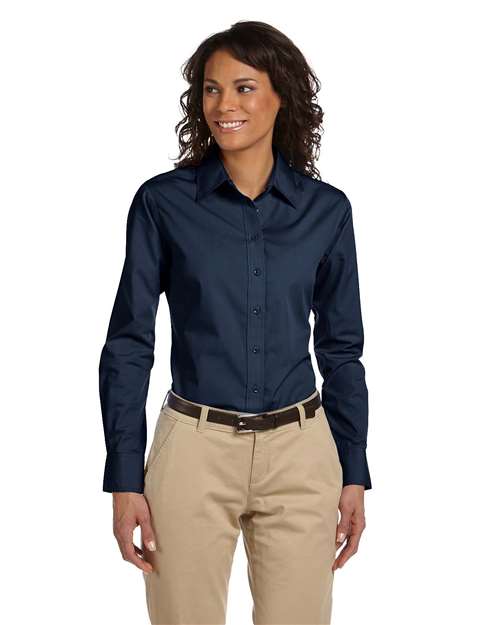 Load image into Gallery viewer, Harriton M510W Women's Essential Poplin - Navy
