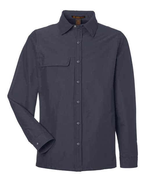 Load image into Gallery viewer, Harriton M72 Unisex Flex Twill Overshirt Jacket - Dark Charcoal
