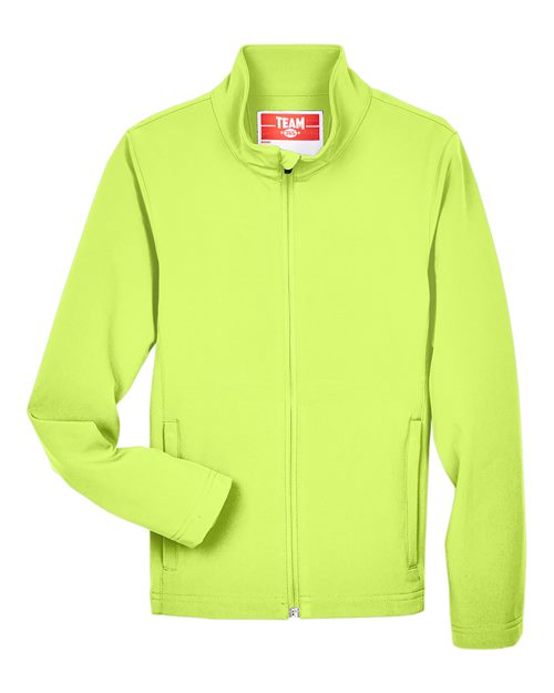 Team 365 TT80Y Youth Leader Soft Shell Jacket - Safety Yellow