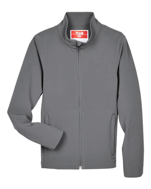 Load image into Gallery viewer, Team 365 TT80Y Youth Leader Soft Shell Jacket - Sport Graphite
