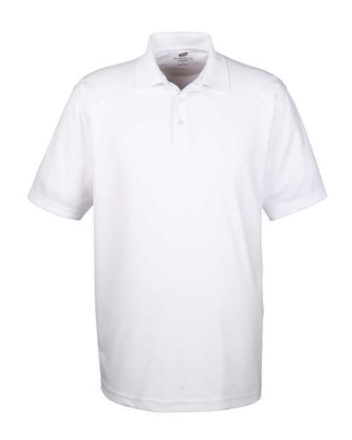 UltraClub 8210 Men's Cool & Dry Mesh Piqué Polo - White