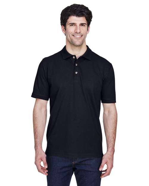 UltraClub 8535 Men's Classic Piqué Polo - Black