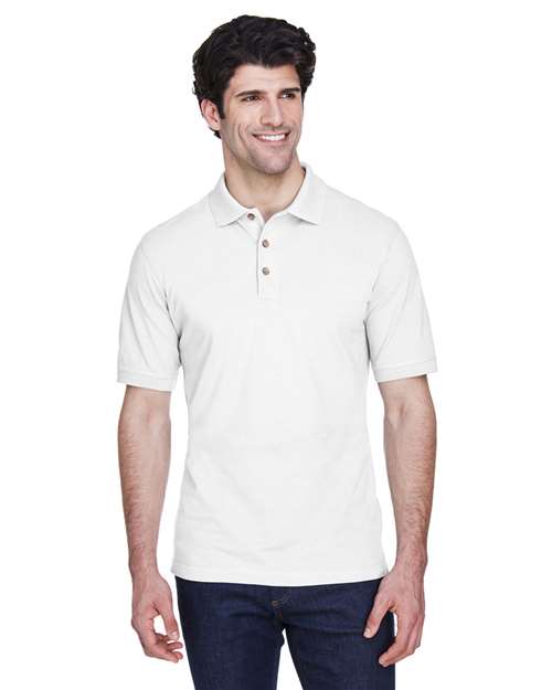 Load image into Gallery viewer, UltraClub 8535 Men's Classic Piqué Polo - White
