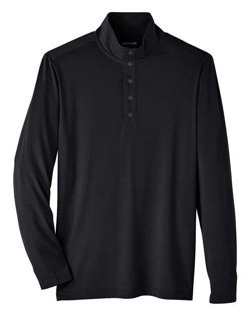 North End NE400 Men's JAQ Stretch Performance Snap-Neck Pullover - Black