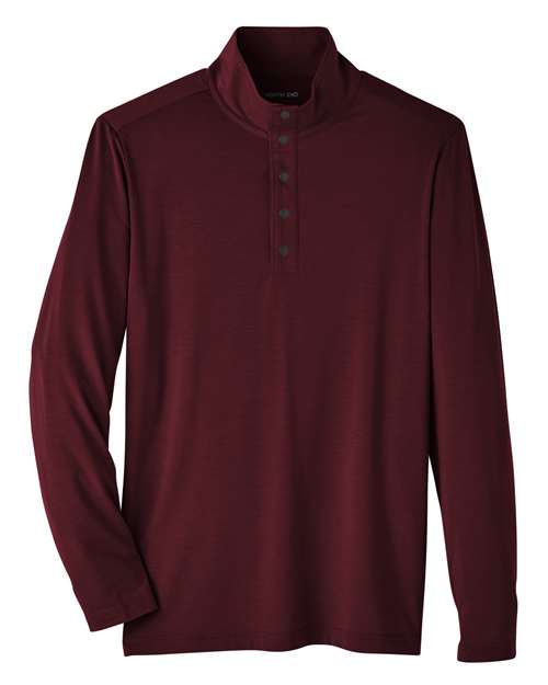North End NE400 Men's JAQ Stretch Performance Snap-Neck Pullover - Burgundy