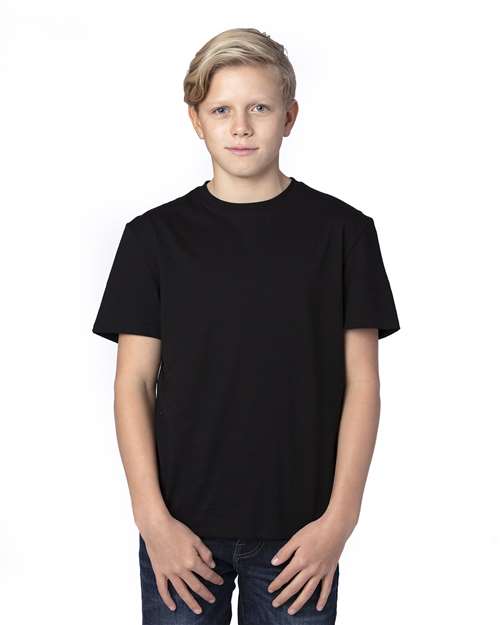 Threadfast Apparel 600A Youth Ultimate CVC T-Shirt - Black