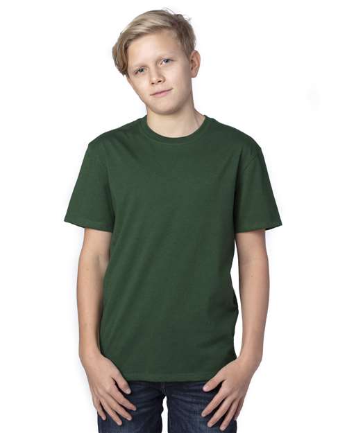 Threadfast Apparel 600A Youth Ultimate CVC T-Shirt - Forest Green