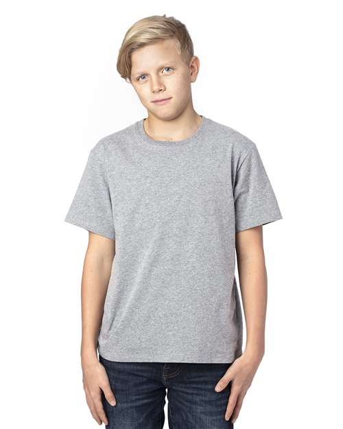 Load image into Gallery viewer, Threadfast Apparel 600A Youth Ultimate CVC T-Shirt - Heather Grey
