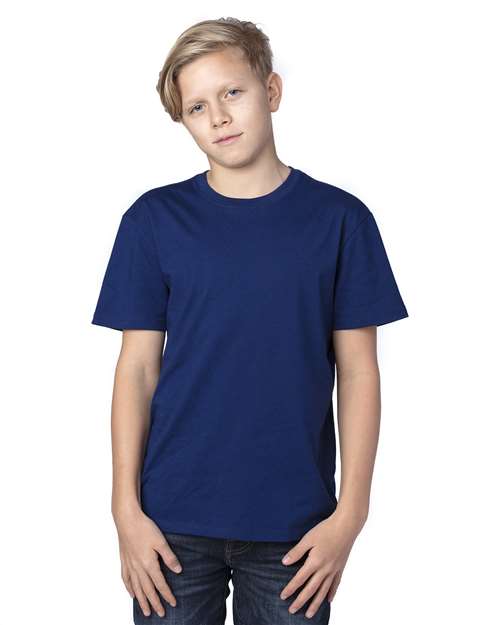 Load image into Gallery viewer, Threadfast Apparel 600A Youth Ultimate CVC T-Shirt - Navy

