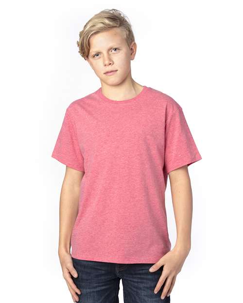 Load image into Gallery viewer, Threadfast Apparel 600A Youth Ultimate CVC T-Shirt - Red Heather

