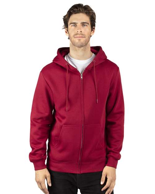 Load image into Gallery viewer, Threadfast Apparel 320Z Unisex Fleece Full-Zip Hooded Sweatshirt - Burgundy
