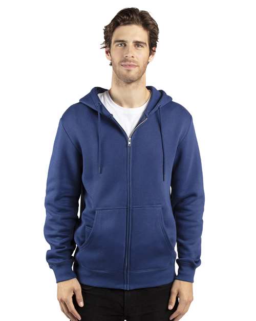 Threadfast Apparel 320Z Unisex Fleece Full-Zip Hooded Sweatshirt - Navy