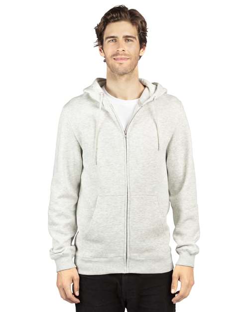 Threadfast Apparel 320Z Unisex Fleece Full-Zip Hooded Sweatshirt - Oatmeal Heather