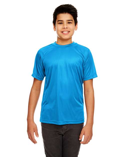 Load image into Gallery viewer, UltraClub 8420Y Youth Cool &amp; Dry Sport Performance Interlock T-shirt - Sapphire
