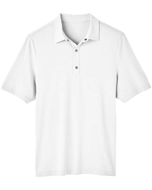 Load image into Gallery viewer, North End NE100 Men's JAQ Snap-Up Stretch Performance Polo - White
