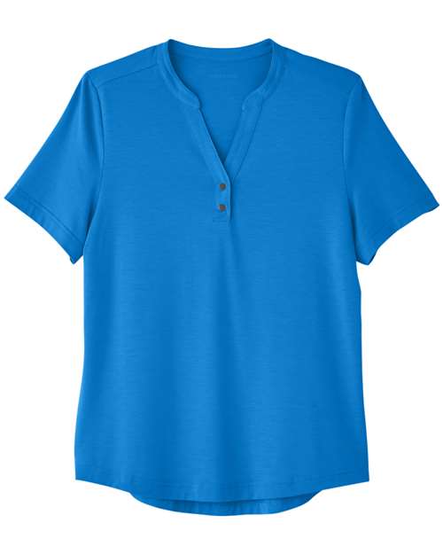 Load image into Gallery viewer, North End NE100W Women's JAQ Snap-Up Stretch Performance Polo - Light Nautical Blue
