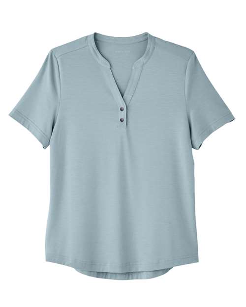 Load image into Gallery viewer, North End NE100W Women's JAQ Snap-Up Stretch Performance Polo - Opal Blue
