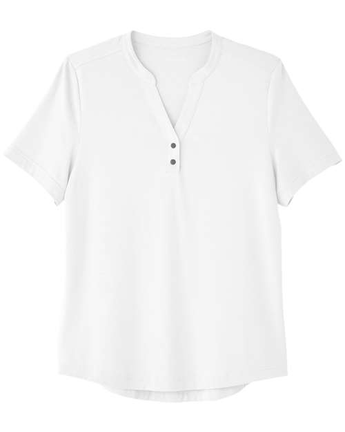 Load image into Gallery viewer, North End NE100W Women's JAQ Snap-Up Stretch Performance Polo - White
