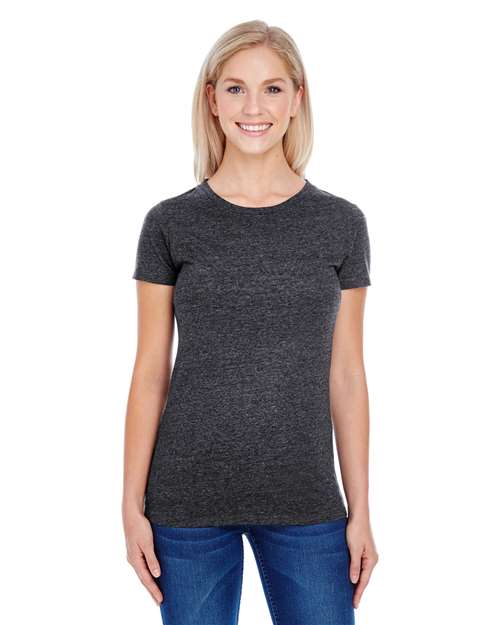 Threadfast Apparel 202A Women's Tri-Blend T-Shirt - Black Triblend