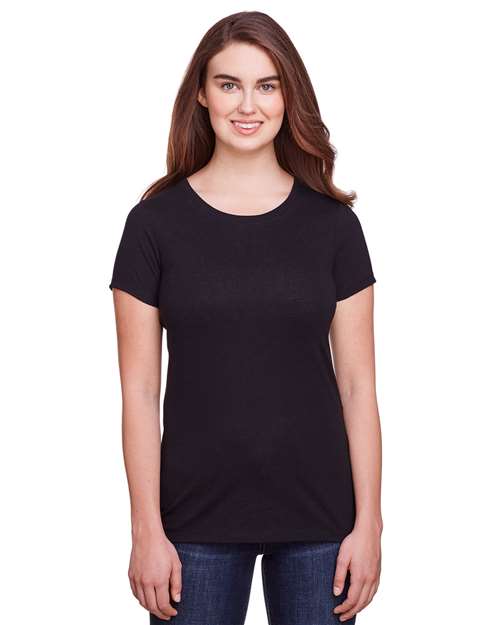 Load image into Gallery viewer, Threadfast Apparel 202A Women's Tri-Blend T-Shirt - Solid Black Triblend
