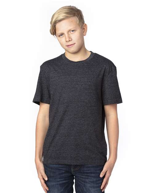 Threadfast Apparel 602A Youth Triblend T-Shirt - Black Triblend