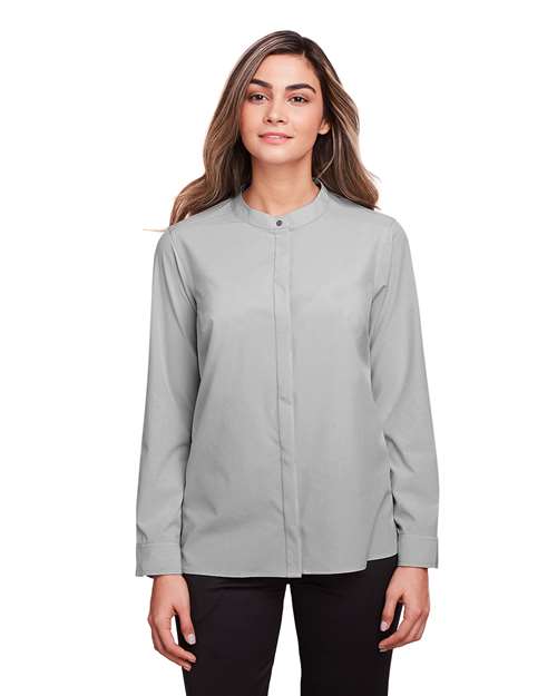 Load image into Gallery viewer, North End NE500W Women's Borough Stretch Performance Shirt - Platinum
