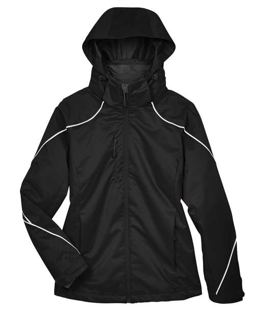 North End 78196 Women's Angle 3-in-1 Jacket with Bonded Fleece Liner - Black