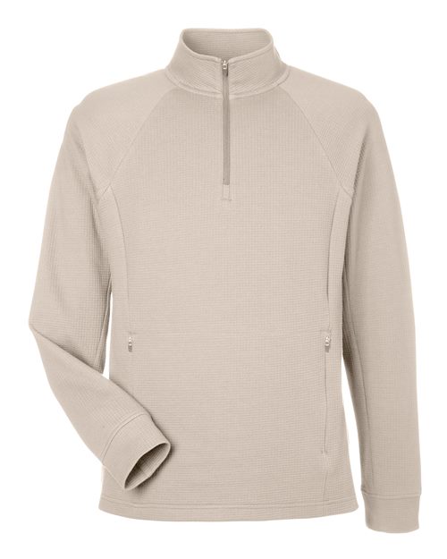 North End NE200 Men's Rhythm Waffle Quarter-Zip Pullover - Oatmeal