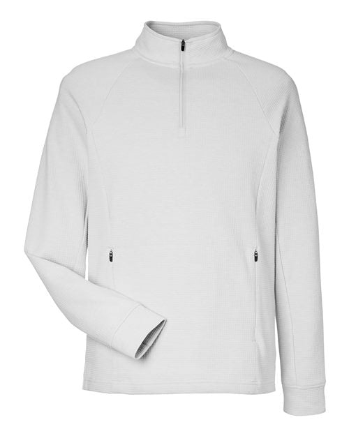 North End NE200 Men's Rhythm Waffle Quarter-Zip Pullover - Platinum